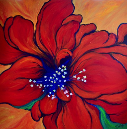 Velvet Petals
36 x 36